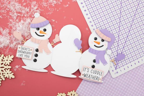 Gemini - Stempel & Stanze "Cheerful Snowman" Shaped Card Base Stamp & Dies 