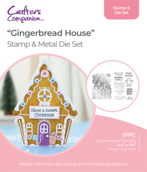 Gemini - Stempel & Stanze "Gingerbread House" Shaped Card Base Stamp & Dies 