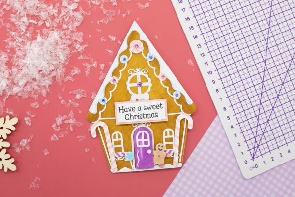 Gemini - Stempel & Stanze "Gingerbread House" Shaped Card Base Stamp & Dies 