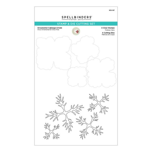 Spellbinders - Stempelset & Stanzschablone "Ornamental Cabbage & Kale" Clear Stamps & Dies