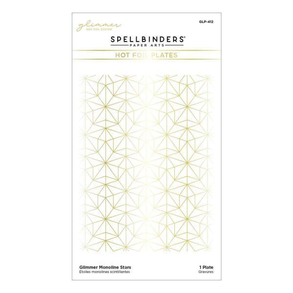 Spellbinders - Heißfolien-Platte "Monoline Stars" Hot Foil Plate Glimmer