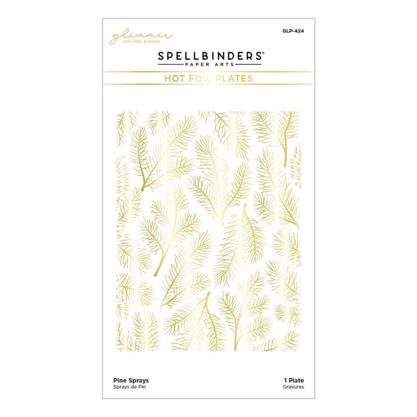 Pine Sprays Glimmer Hot Foil Plate - Spellbinders