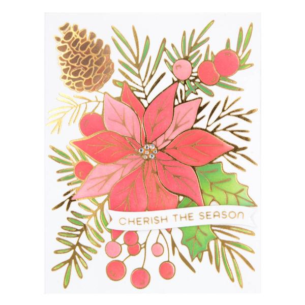 Spellbinders - Heißfolien-Platte "Full Bloom Poinsettia" Hot Foil Plate Glimmer