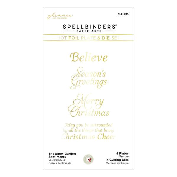 Spellbinders - Glimmer Hot Foil Plate & Dies "Snow Garden Sentiments"