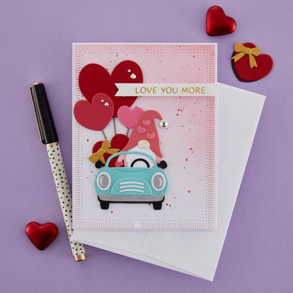 Spellbinders - Stanzschablone "Gnome Drive Hearts for You" Dies