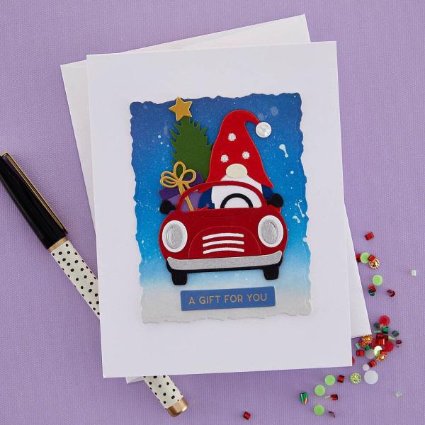 Spellbinders - Stanzschablone "Gnome Drive Holiday" Dies