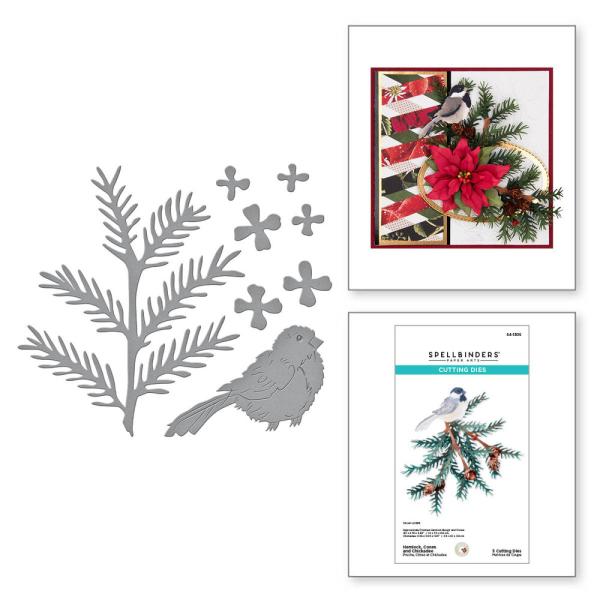 Spellbinders - Stanzschablone "Hemlock, Cones and Chickadee" Dies