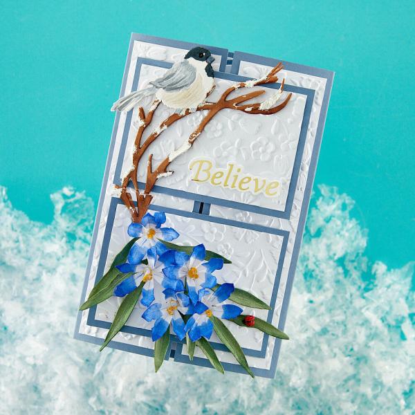 Spellbinders - Stanzschablone "Hemlock, Cones and Chickadee" Dies