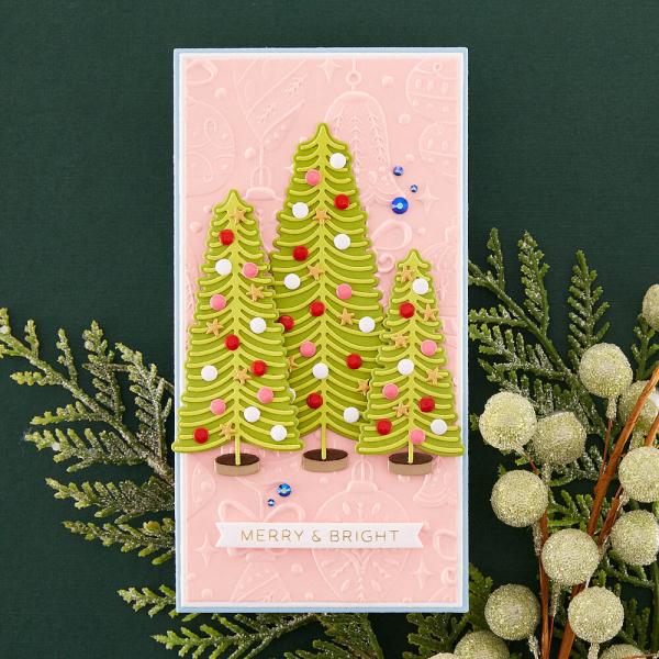 Spellbinders - Schablone & Stanzschablone "Christmas Florals" Stencil & Dies