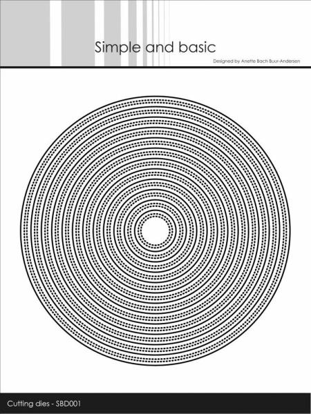 Simple and Basic - Stanzschablone 13,2x13,2 cm "Double Pierced Circle" Dies