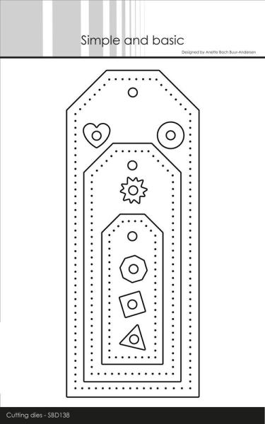 Simple and Basic - Stanzschablone 18,5x5 cm "Long Rustic Tag" Dies