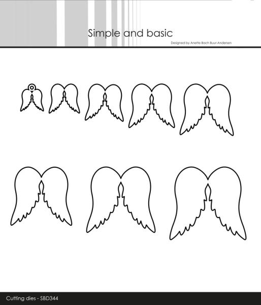 Simple and Basic - Stanzschablone 5,2x5 cm "Angelwings" Dies