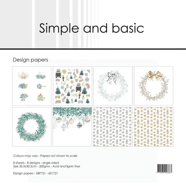 Simple and Basic - Designpapier "Elegant Christmas" Paper Pack 12x12 Inch - 8 Bogen 