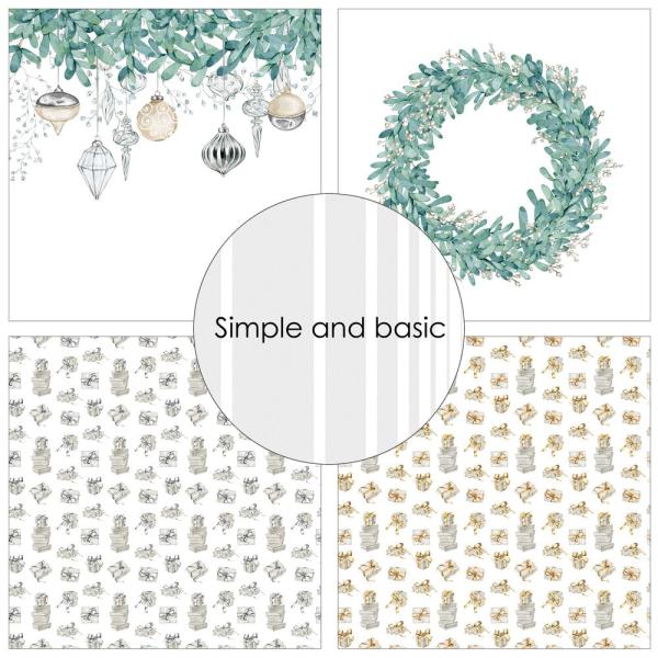 Simple and Basic - Designpapier "Elegant Christmas" Paper Pack 12x12 Inch - 8 Bogen 