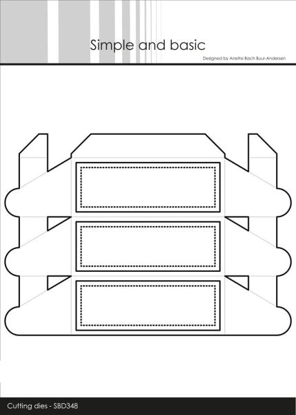 Simple and Basic - Stanzschablone 14,5x10,2 cm "Oblong Rosette Box" Dies