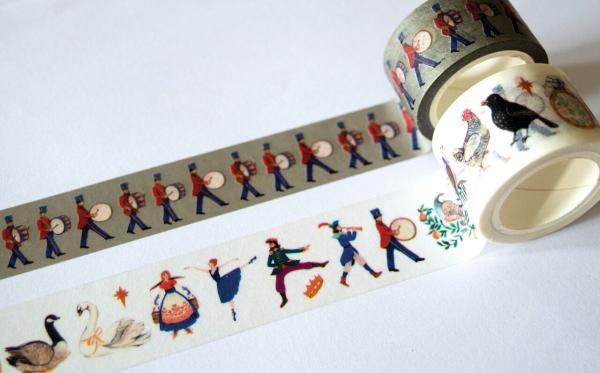 Craft Consortium - Decorative Tape "12 Days of Christmas" Washi Tape 