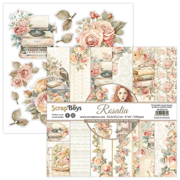 ScrapBoys - Designpapier "Rosalia" Paper Pack 6x6 Inch - 24 Bogen