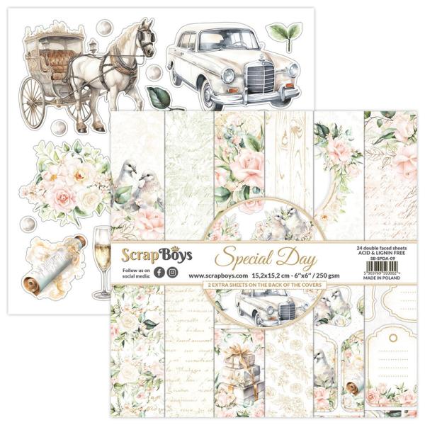 ScrapBoys - Designpapier "Special Day" Paper Pack 6x6 Inch - 24 Bogen