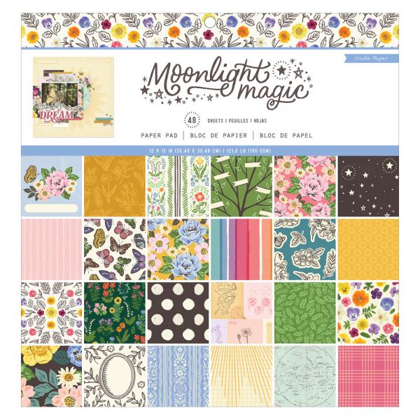 American Crafts - Designpapier "Moonlight Magic" Paper Pack 12x12 Inch - 24 Bogen