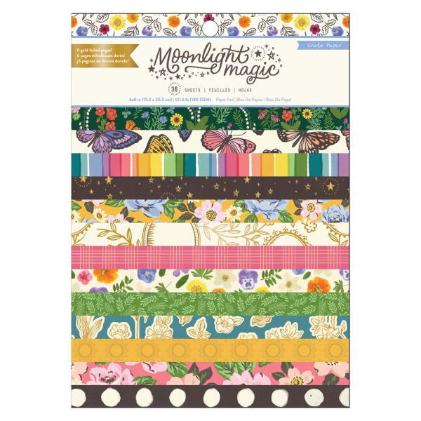 American Crafts - Designpapier "Moonlight Magic" Paper Pack 6x8 Inch - 36 Bogen