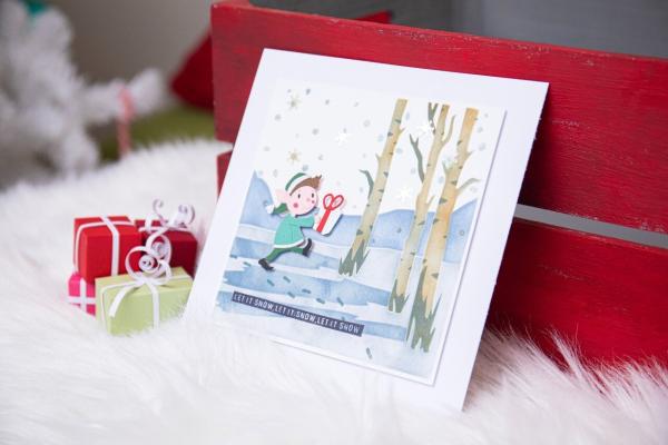 Sizzix - Schablone "Winter Scene" Layered Stencil Design by Olivia Rose