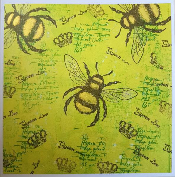 IndigoBlu - Gummistempel Set "Giant Bee" A6 Rubber Stamp