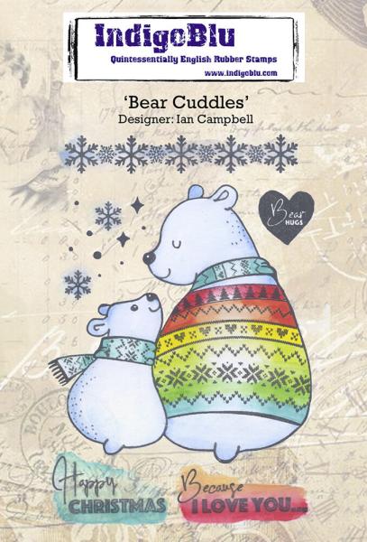 IndigoBlu - Gummistempel Set "Bear Cuddles" A6 Rubber Stamp