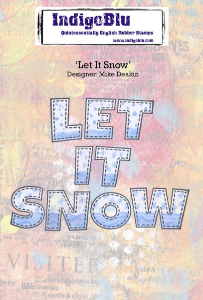 IndigoBlu - Gummistempel "Let It Snow" A6 Rubber Stamp