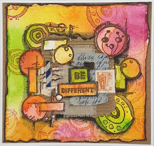 IndigoBlu - Gummistempel Set "Be Different by Asia" A6 Rubber Stamp