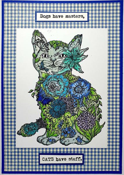 IndigoBlu - Gummistempel Set "Perfect Puddy Cat" A5 Rubber Stamp