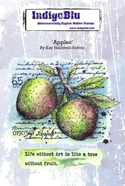 IndigoBlu - Gummistempel Set "Apples" A6 Rubber Stamp