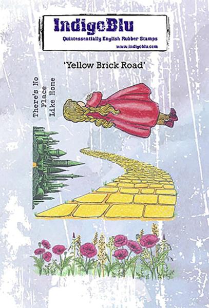 IndigoBlu - Gummistempel Set "Yellow Brick Road" A6 Rubber Stamp