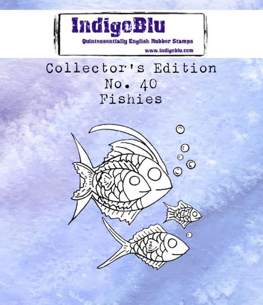 IndigoBlu - Gummistempel "Fishies" Rubber Stamp