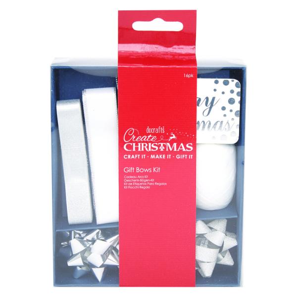 Papermania Gift Bows Kit Silver & White