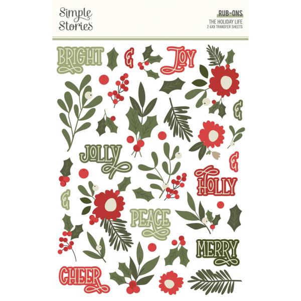 Simple Stories - Transfer Sticker "The Holiday Life" Rub Ons