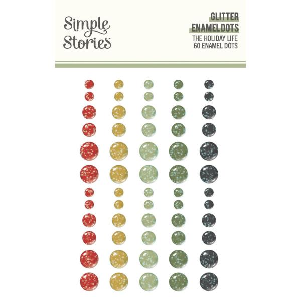 Simple Stories - Enamel Dots "Glitter" 60 Stück 