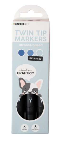 Creative Craft Lab - Studio Light - Alkoholmarker "Maya Sky" Twin Tip Markers