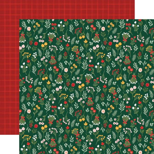 Carta Bella - Designpapier "Joyful Christmas Flora" Paper Pad 6x6 Inch - 24 Bogen