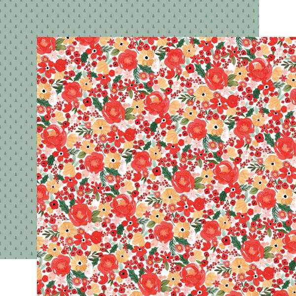 Carta Bella - Designpapier "Joyful Christmas Flora" Paper Pad 6x6 Inch - 24 Bogen