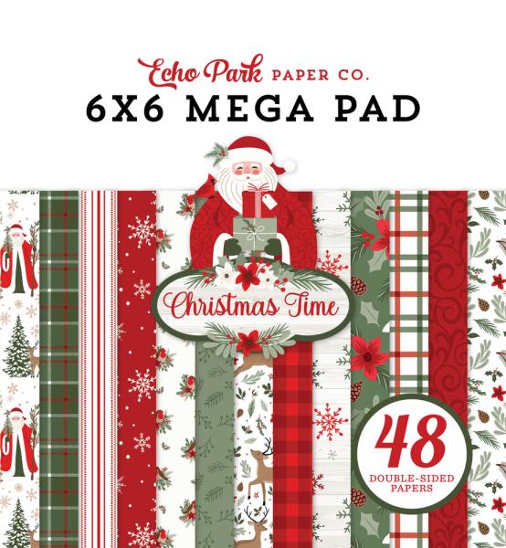 Echo Park - Designpapier "Christmas Time" Cardmakers Mega Pad 6x6 Inch - 48 Bogen