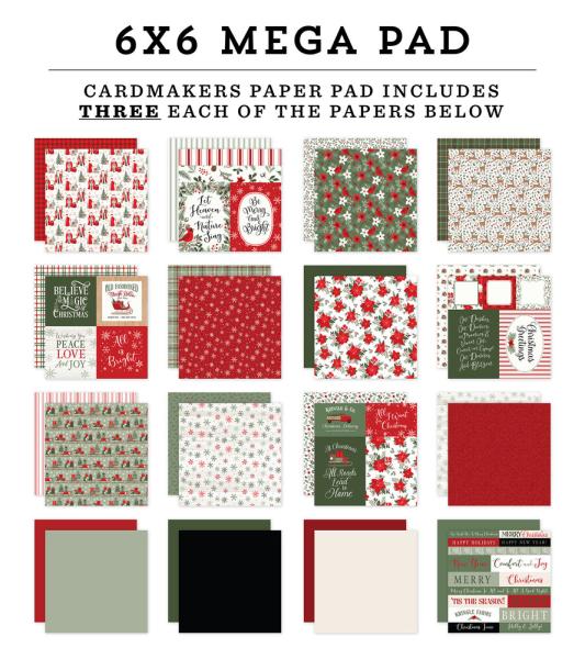 Echo Park - Designpapier "Christmas Time" Cardmakers Mega Pad 6x6 Inch - 48 Bogen