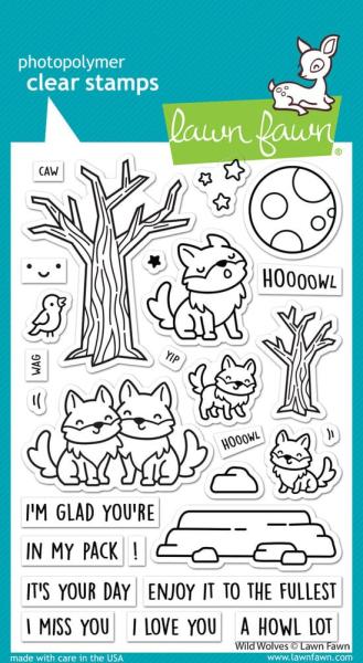 Lawn Fawn - Stempelset "Wild Wolves" Clear Stamps