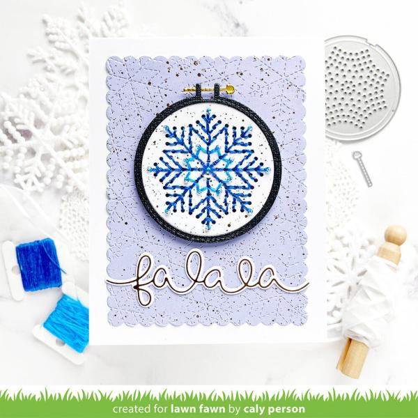 Lawn Fawn - Stanzschablone "Embroidery Hoop Snowflake" Add-on Die