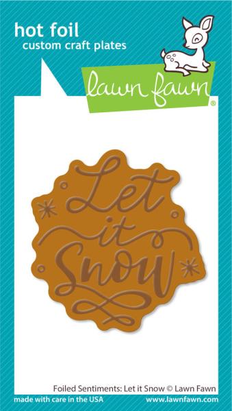 Lawn Fawn - Heißfolienplatte "Let It Snow" Hot Foil Plate