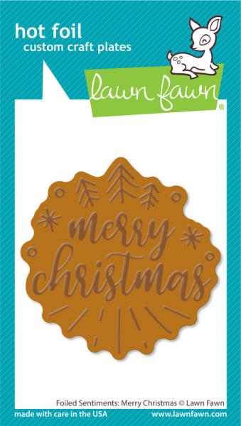 Lawn Fawn - Heißfolienplatte "Merry Christmas" Hot Foil Plate