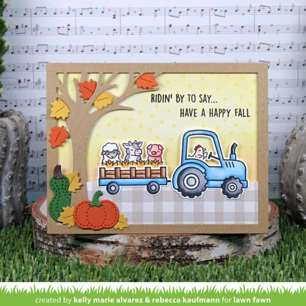 Lawn Fawn - Stempelset "Hay There, Hayrides!" Clear Stamps