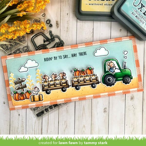 Lawn Fawn - Stempelset "Hay There, Hayrides! Mice" Clear Stamp Add-On