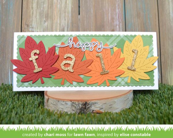 Lawn Fawn - Stanzschablone "Outside In Stitched Maple Leaf" Dies