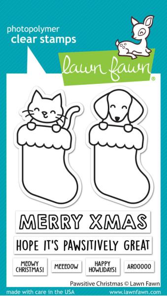 Lawn Fawn - Stempelset "Pawsitive Christmas" Clear Stamps