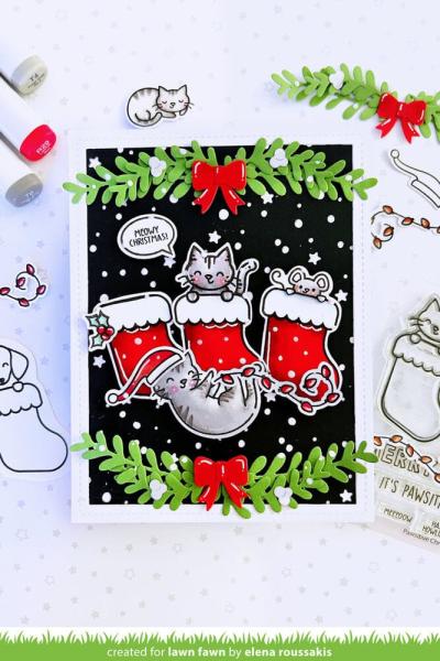 Lawn Fawn - Stempelset "Pawsitive Christmas" Clear Stamps